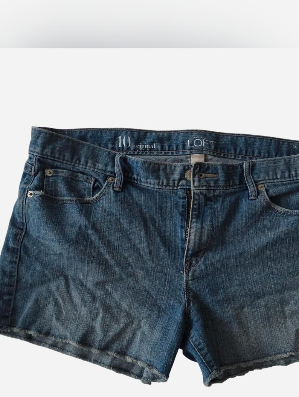 LOFT Dark Blue Denim Cutoff Shorts